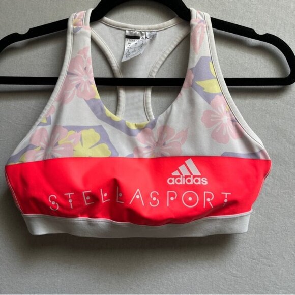 Adidas Stella Sport floral sports bra Sz M - Picture 2 of 7